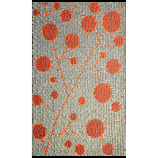 Cotton Ball Reversible Brown Orange Outdoor Area Rug